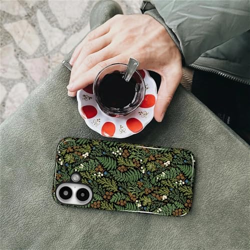 Case for iPhone 16 Plus, Shockproof Hybrid Protective Phone Case, Dual-Layer Drop Protection Anti-Scratch, Fern Leaf - color: Fern Leaf, size: iPhone 16 Plus