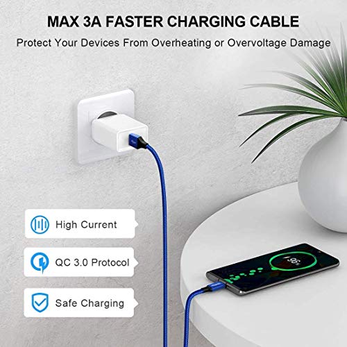 etguuds Long USB to USB C Cable, 16ft USB A to USB C Cable Fast Charging - color: Blue