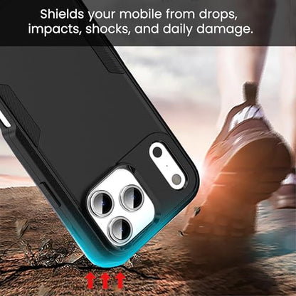 MXX for iPhone 17 Pro Max Case, Heavy Duty 3 in 1 Wing Design Protective Cover with MagSafe, Phone Case 2025 (Black) - color: Black, size: iPhone 17 Pro Max