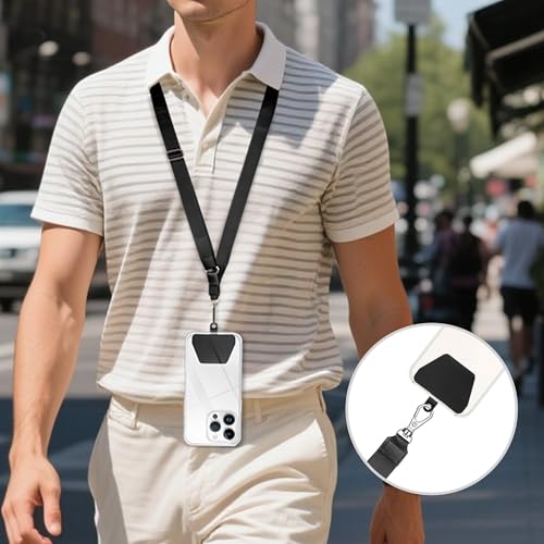 COCASES Phone Tether Tab, Phone Lanyard Strap Tab, 4 Pack TPU Black - color: Tpu Black X4