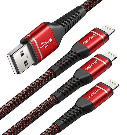 iPhone Charging Cable [Apple MFi Certified] USB Lightning Cable 10FT, 3Pack - color: Red, size: 10FT, style: USB A to Lightning