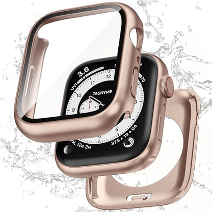 Full Protection Cover for Apple Watch Series 11/10 46mm - color: Rose gold, size: 46mm