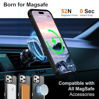 360°Magnetic Swivel Ring for iPhone 16 Pro case-Black - color: Black, size: iPhone 16 Pro