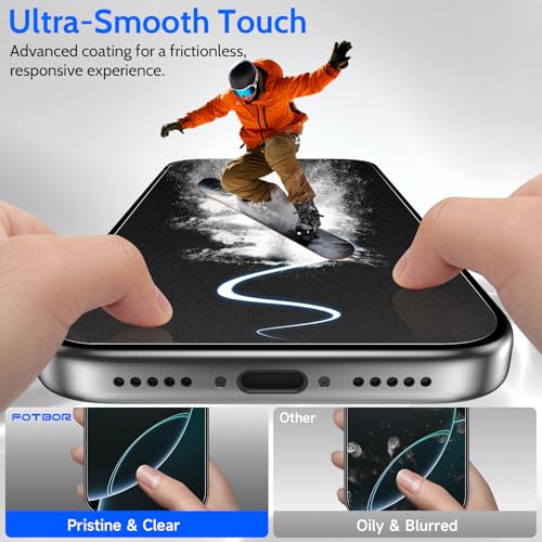 Fotbor [Ultra-Shield 26° True Privacy Screen Protector Compatible with iPhone 16 Pro, 2-Pack Elite Matte AG Etched Glass, 9H Anti-Shatter, with [Installation Master Kit] - size: iPhone 16 Pro-6.3 inch