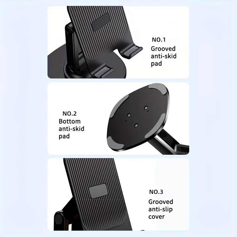 2 Pack Adjustable Phone Stand, Black + White