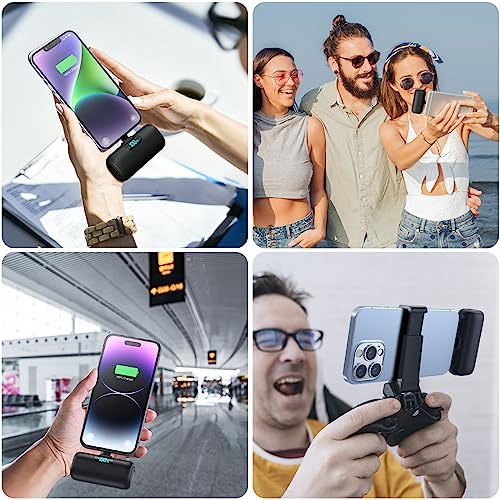 [2 Pack]Small Portable Charger for iPhone14/13,Upgraded 5000mAh PD Fast Charging Power Bank,Mini Portable Phone Charger Compatible with iPhone 14/14 Pro Max/13/13 Pro/12 Pro/11/XR/X/8/7-Black+Black - color: Black+Black