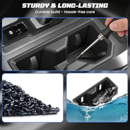 Car Cup Holder Insert Compatible with Toyota RAV4 2026 Accessories, Silione Center Console Cup Holder Inserts Non-Slip Anti-Spill Drink Holder Protector