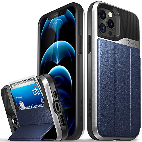 VENA vCommute for iPhone 12 / iPhone 12 Pro Wallet Case, Blue - color: Blue, size: iPhone 12/ 12 Pro