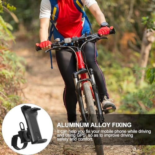 SHINEOFI Bike Phone Mount Stroller Phone Mount Tablet Holder for Treadmill Adjustable Handlebar Clamp for Smartphones and Tablets Rotatable Clip for Scooter Elliptical Shopping Cart
