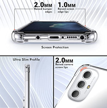 Shields Up for Moto G Play 2023 Case, Moto G Power 2022 Case, Minimalist Wallet Case with Card Holder & Ring Stand, Drop Protection Slim - Clear | Minimalist Wallet Case, 3 Card Slots, 360° Rotation Ring Stand/Kickstand, Drop Protection Protective Cover -
