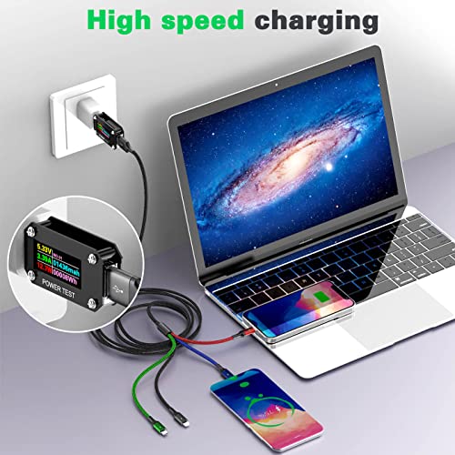 Multi Charging Cable 4A,5ft/2Pack 4in1 USB Charger Cable