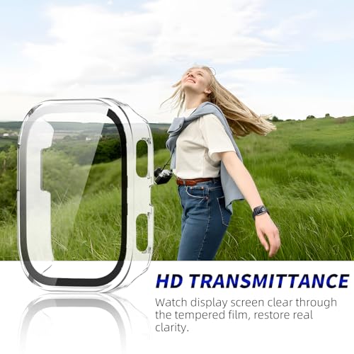 2 Pack for Amazfit Bip 6 Screen Protector Case - color: Clear+Clear