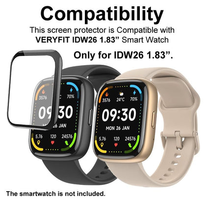 Compatible with OYV TGW101 1.83”, 3D Smart Watch Screen Protectors, 3 Piece, Full Coverage, Anti-shatter, 3D101P61