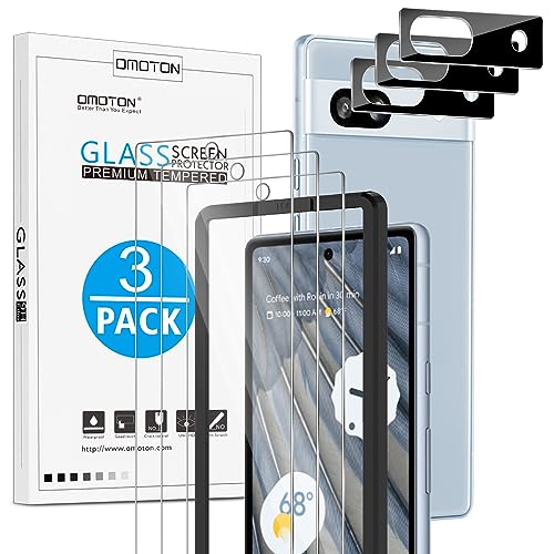 OMOTON Screen Protector for Google Pixel 7A 5G 6.1 Inch, 3 Pack - size: Pixel 7a - 6.1 Inch