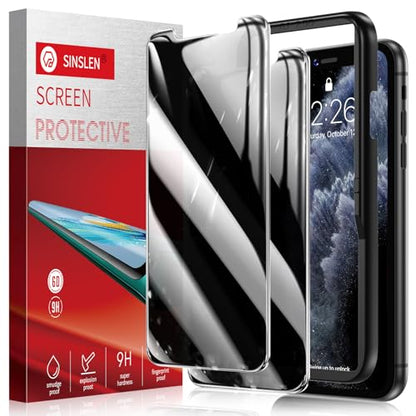 2Pack Privacy Screen Protector for iPhone 11/iPhone XR Anti-Spy Tempered Glass Film 9H Hardness Easy Installation Bubble Free [6.1 inch] (iPhone 12/12 pro)