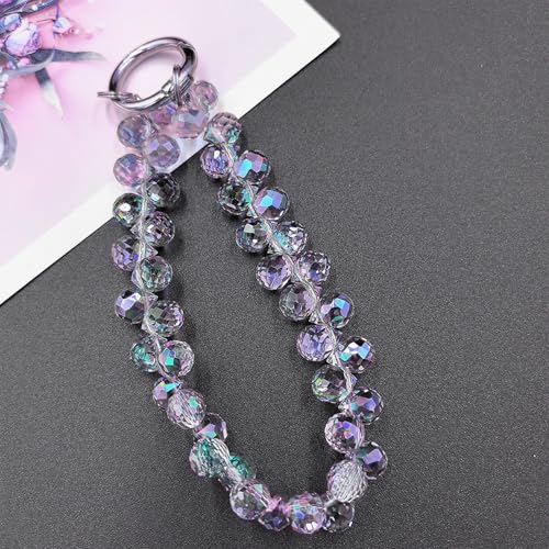 TENOC Beaded Phone Wrist Strap, Purple - color: A-purple