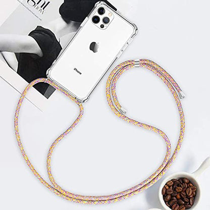 for iPhone 11 Pro Case Clear Neck Hanging Adjustable Shoulder Lanyard Crossbody Phone Cover Women Girls Soft TPU Slim Protective Strap Mobile Case for iPhone 11 Pro - Rainbow - size: iPhone 11 Pro