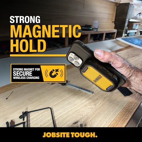 DEWALT Heavy Duty Magnetic Power Bank 5, 000mAh, Rugged, Wireless