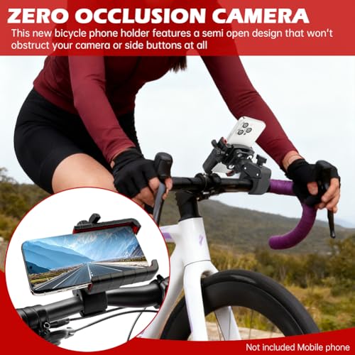 3rd Gen Shockproof Bike Phone Holder with Secure Lock for 4.7-7'' Phones