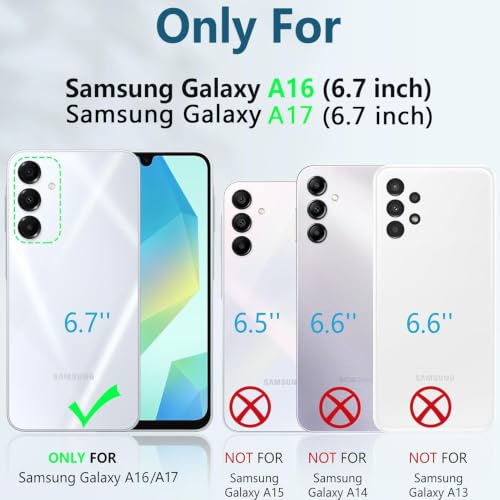 Battery Case for Galaxy A16/A17,Upgraded 10000mAh Rechargeable Portable Extended Battery Pack Supported Qi Wireless Charging Case Compatible with Galaxy A16/A17(6.7 inches) Charging Case-Black - size: Galaxy A16/A17