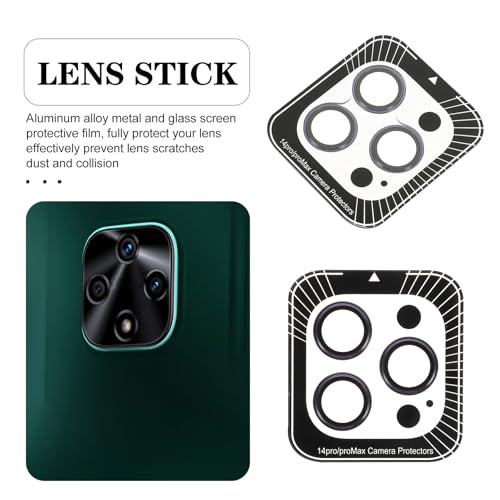 Mikinona Tempered Camera Lens Protector for Smartphone Scratch Resistant Rear Lens Cover Film High Definition Anti-fall Protective Film and Case Friendly Dark Purple