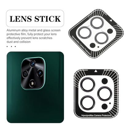 Mikinona Tempered Camera Lens Protector for Smartphone Scratch Resistant Rear Lens Cover Film High Definition Anti-fall Protective Film and Case Friendly Dark Purple