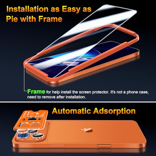 QsmQam Tempered Glass Screen Protector for iPhone 17 Pro Max, 9H+ Hardness - size: iPhone 17 Pro Max