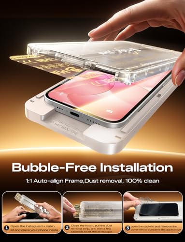 MAGIC JOHN 2PACK 3rd Gen for iPhone 17e/16e/14/13 pro /13 Screen Protector - color: Clear