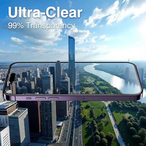 EZ-GLAZ-4+2 Pack for iPhone 14 Pro Screen Protector (6.1") HD Clear - size: iPhone 14 Pro