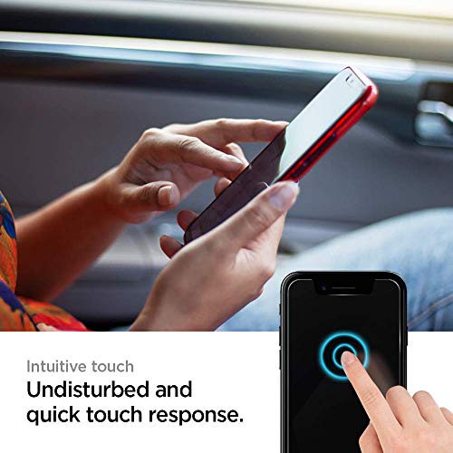 Spigen GlasTR EZ FIT Screen Protector for iPhone 11 Pro Max/XS Max (6.5) | 9H+ tempered glass, Scratch resistance, auto-align tray, Lab-tested 100% clarity, Original touch, Case-friendly, 2 Pack - size: iPhone 11 Pro Max / iPhone XS Max