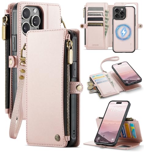 for iPhone 14 Pro Max - Phone Case Wallet Magnetic, Champagne Gold - color: Champagne Gold, size: iPhone 14 Pro Max