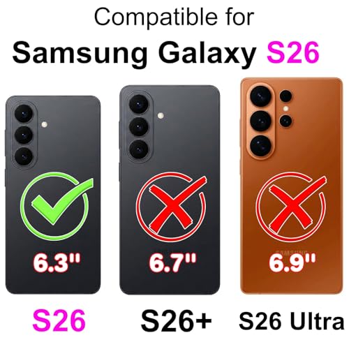 for Samsung Galaxy S26 5G Wallet case, Rose Gold | 3 Card Holders, Kickstand, Shockproof TPU Shell, PU Leather, Magnetic Closure, Protective Flip Folio Cover, Women - color: 5