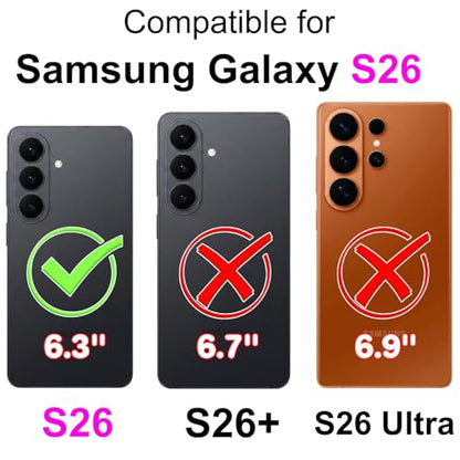 for Samsung Galaxy S26 5G Wallet case, Rose Gold | 3 Card Holders, Kickstand, Shockproof TPU Shell, PU Leather, Magnetic Closure, Protective Flip Folio Cover, Women - color: 5