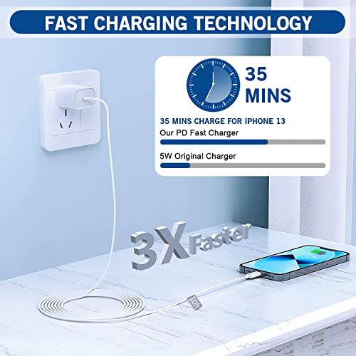 iPhone Fast Charger, [Apple Certified] 2Pack 10FT Extra Long Fast Charging - color: White 2Pack 10FT