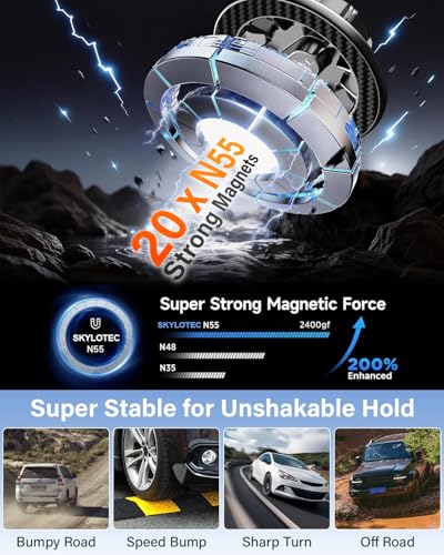 SKYLOTEC Magnetic Phone Mount for 2022-2026 Chevy Silverado/GMC Sierra - color: Magnetic, size: Silverado 2022-2025 (13.4 inch screen)
