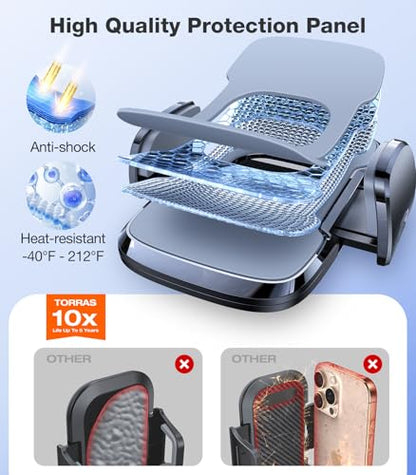 TORRAS 96+LBS Strongest Suction & Military-Grade Universal Car Phone Mount - color: Gray