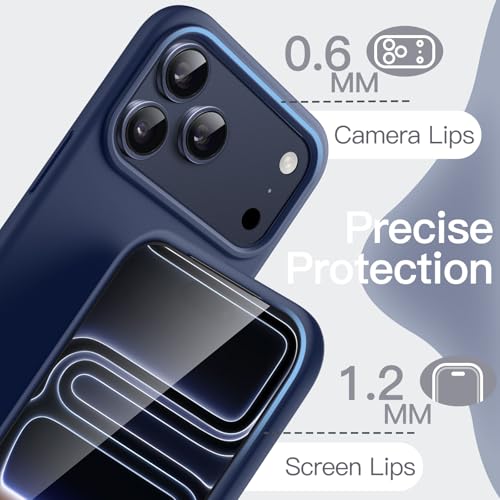 JETech Silicone Case for iPhone 17 Pro Max, Dark Blue - color: Dark Blue, size: iPhone 17 Pro Max
