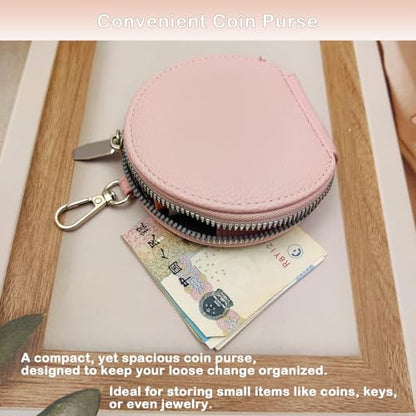 Cell Phone Crossbody Lanyard with Zipper Pouch PU Leather Crossbody Phone Bags Purses with Strap Wallet - color: Pink