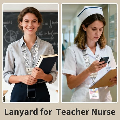 2pcs Clip and Go Strap for Phone with Wallet Crossbody Strap with Pouch - color: Beige+black