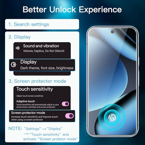 JETech Screen Protector for Google Pixel 10 Pro XL, 2+2 Pack - size: Pixel 10 Pro XL