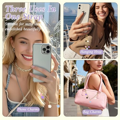 Phone Wrist Strap Phone Charm Strap Phone Chain Wristlet Removable Hanging Ornaments Tether Tab Adjustable length - color: Cat Paw