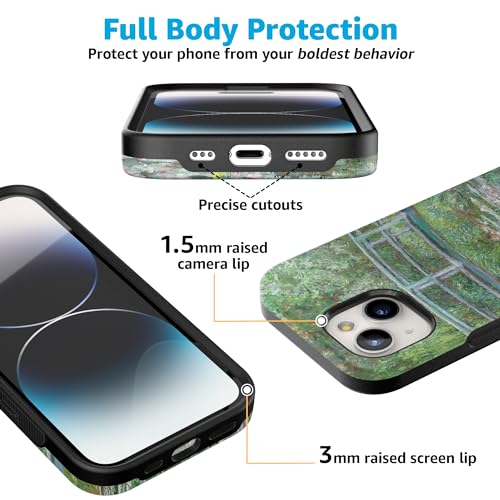 Casely iPhone 15 Plus Case | Monet's Bridge | The Met Museum | Bold Protective Design | Compatible with MagSafe - color: Monet's Bridge | The Met Museum