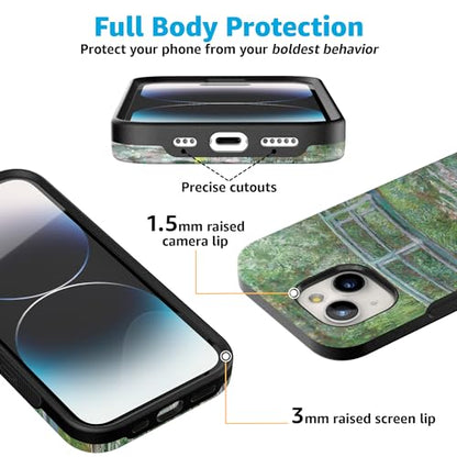 Casely iPhone 15 Plus Case | Monet's Bridge | The Met Museum | Bold Protective Design | Compatible with MagSafe - color: Monet's Bridge | The Met Museum