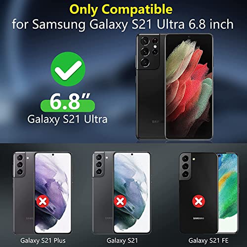 YmhxcY Galaxy S21 Ultra 5G Case with Self Healing Flexible TPU Film[1 Pack], Rotating Holder Phone Case for Galaxy S21 Ultra-KK Blue - color: Blue, size: S21 Ultra