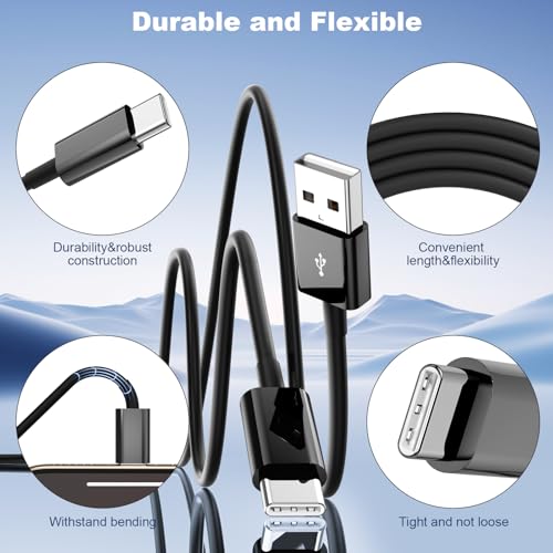 FOXSEA USB A to USB C Cable for iPhone 17/16/15 USB C Car CarPlay Cable - color: Black, size: 3FT