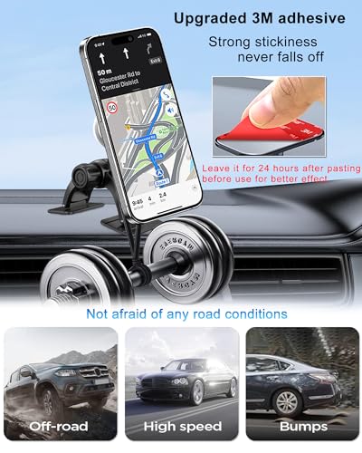 Car Phone Holder for Pop Socket, Dashboard Socket Grip Car Mount Dual Adhesive Base for Any Surfaces, Dash Sockets Phone Mount for Car, Works for iPhone Samsung All Smartphones with Pop Grip - style: Dashboard