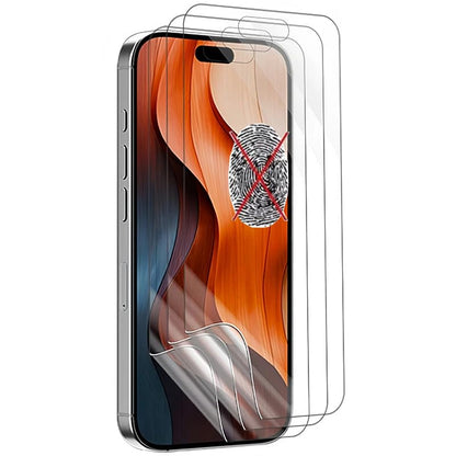 Anti-fingerprint Matte Hydrogel Film for iPhone 17 Pro 6.3" Flexible Screen Protector TPU Fingerprint Unlock Anti-Glare Anti-reflective Not Tempered glass