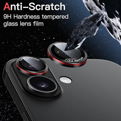 JETech Camera Lens Protector for iPhone 17, Black+Red, 1 Set - size: iPhone 17