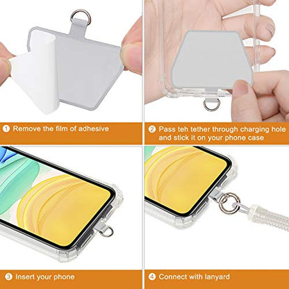 COCASES Phone Tether Tab, Phone Lanyard Strap Tab, 2 Pack Grey - color: Gary