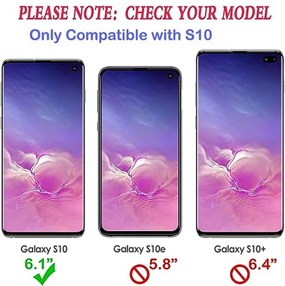 for Galaxy S10 Case,[Without Screen Protector] Heavy Duty Shockproof Dust/Drop Poof 3 Layers Full Bady Protection Rugged Cover for Galaxy S10 6.1",Turquoise - color: Turquoise